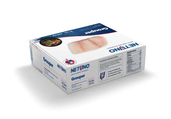 3D GROUPER FILLET CENTER CUT 10Lbs_Rear angle 3D GROUPER FILLET CENTER CUT 10Lbs_Rear angle