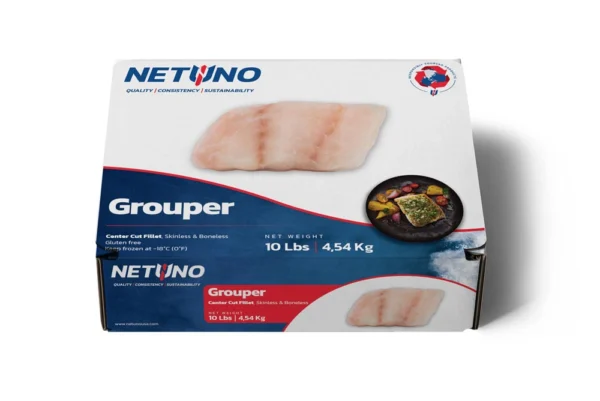 3D GROUPER FILLET CENTER CUT SKINLESS 10lbs_front flat 3D GROUPER FILLET CENTER CUT SKINLESS 10lbs_front flat