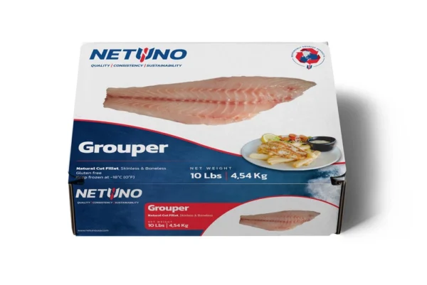 3D GROUPER FILLET NATURAL CUT SKINLESS 10lbs_front flat 3D GROUPER FILLET NATURAL CUT SKINLESS 10lbs_front flat