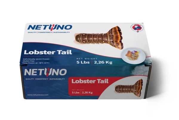 3D LOBSTER CARIBBEAN TAIL 5lbs_front flat 3D LOBSTER CARIBBEAN TAIL 5lbs_front flat