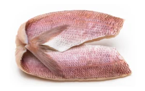 King Snapper fillet butterflied in its raw form