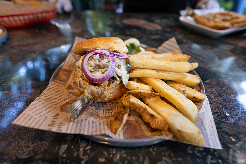 “Pan Con Minuta” Fried Grouper Sandwich